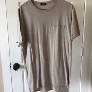 Tan pocket square t-shirt